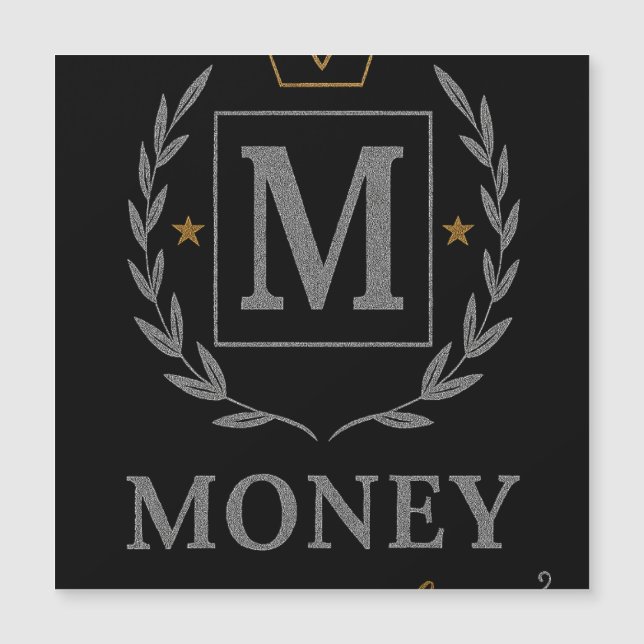 Carte Magnétique "Royal NMKY Emblem – Monogram M Crest Design" (Devant)