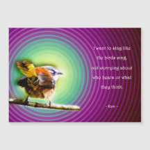 Carte magnétique Rumi - Sing like the birds