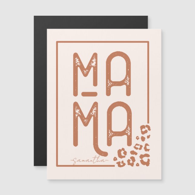 Carte Magnétique Russe Boho Mama (Devant / Derrière)