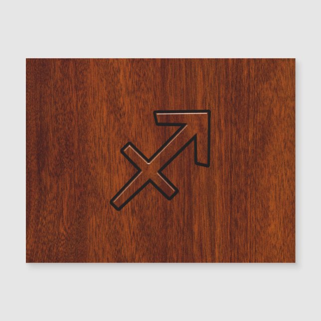 Carte Magnétique Sagittarius Zodiac Connexion Mahogany Style Brown (Devant)