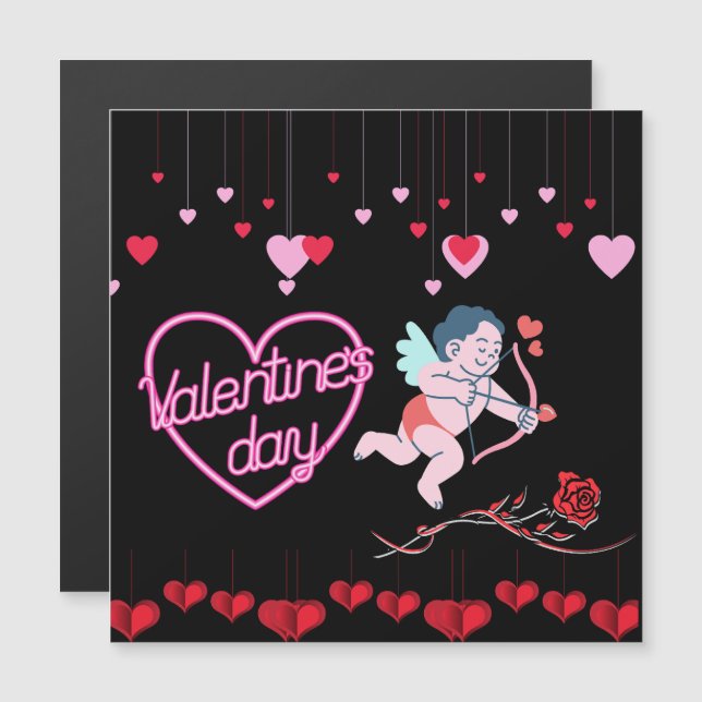 Carte Magnétique Saint Valentin (Devant / Derrière)
