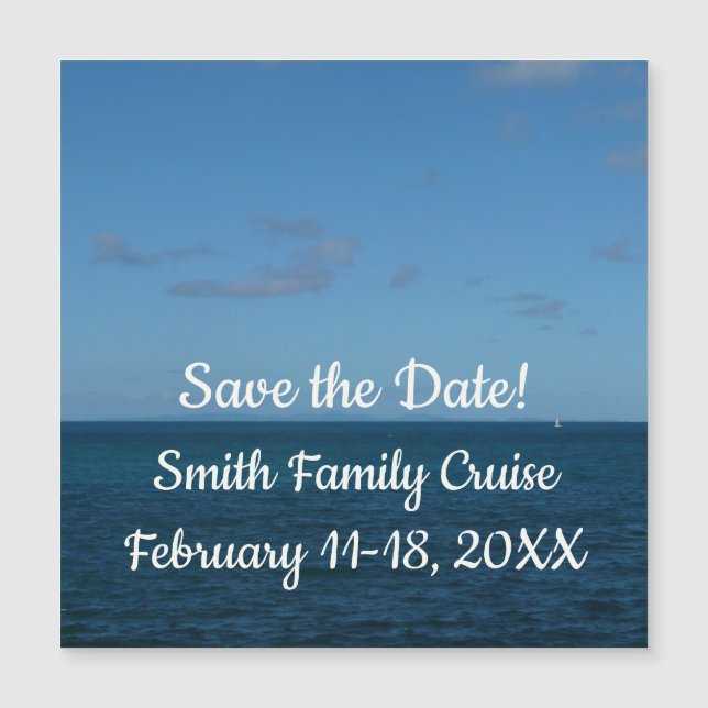 Carte Magnétique Sainte-Lucie Horizon Océan Bleu (Devant)