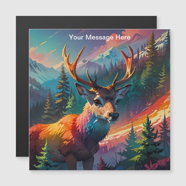 Carte Magnétique Saison des Fêtes de Noël en Hiver Merveilleux (Devant / Derrière)