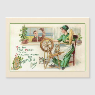 Carte Magnétique Salutation vintage pour la Saint-Patrick