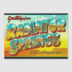 Carte Magnétique Salutations de Radiator Springs Arizona