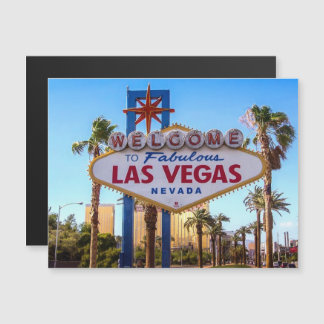 Carte Magnétique Salutations de Vegas Postcard
