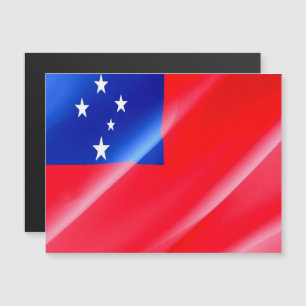 Carte Magnétique Samoa - Drapeau d'agitation -