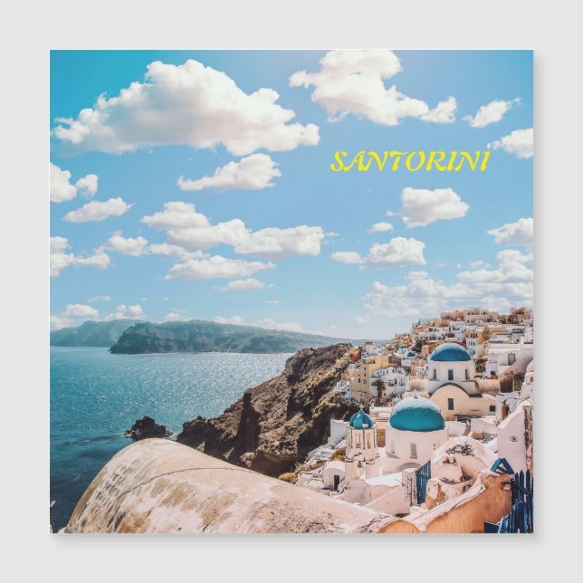 Carte Magnétique Santorin, Grèce Beach House (Devant)