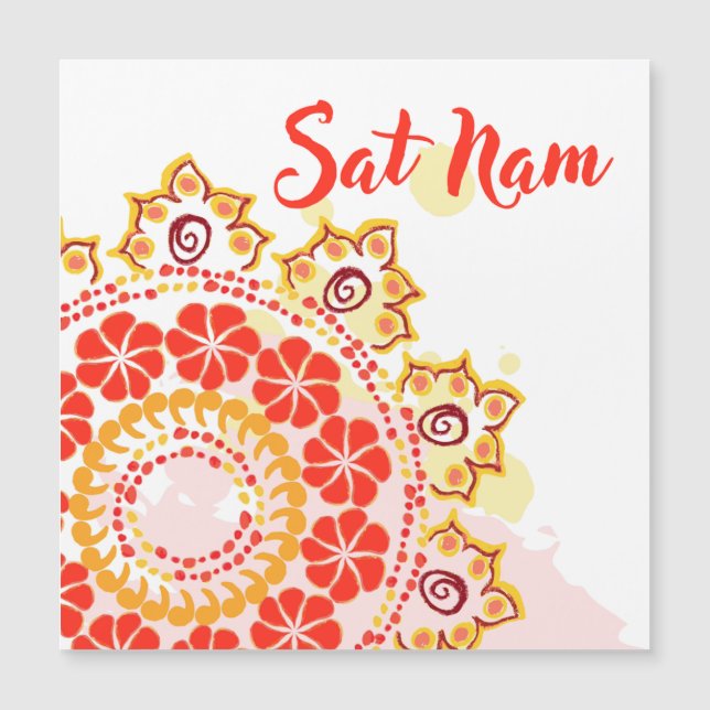 Carte magnétique Sat Nam Mandala (Devant)