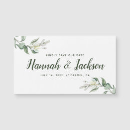 Carte Magnétique Sauvez l'aimant de Greenery* de date *Lovely