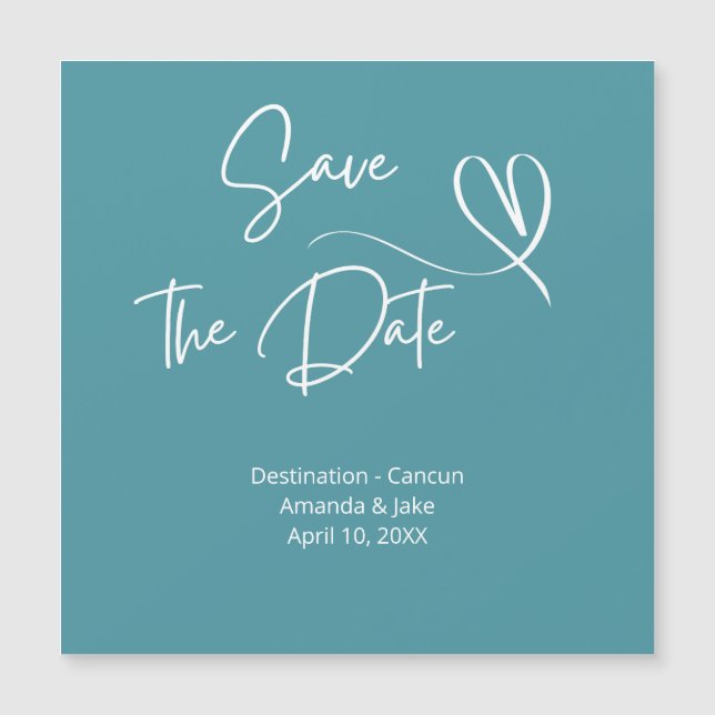 Carte Magnétique Save the Date Destination Wedding (Devant)
