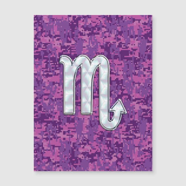 Carte Magnétique Scorpio Horoscope Connexion Camion numérique rose (Devant)