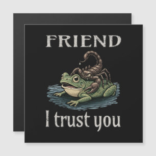 Carte Magnétique Scorpion et Grenouille - Ami, Je Te Fais Confiance