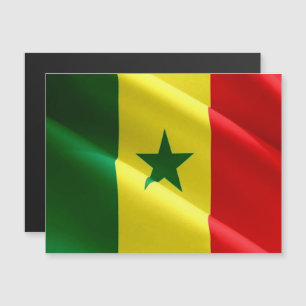 Carte Magnétique Sénégal - Drapeau d'agitation -