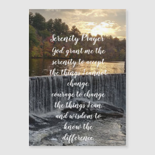 Carte Magnétique Serenity prayer RI FALLS Ponaganset  