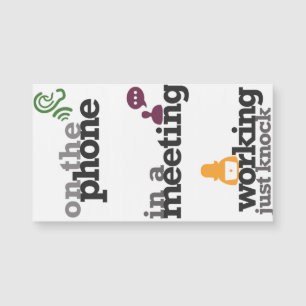 Carte Magnétique Signes/étiquettes magnétiques de porte de bureau