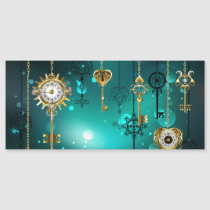 Carte Magnétique Skeleton Keys on Green Background