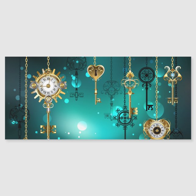 Carte Magnétique Skeleton Keys on Green Background (Devant)