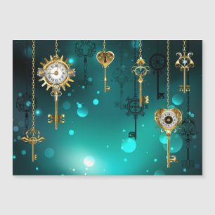 Carte Magnétique Skeleton Keys on Green Background