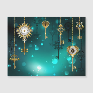 Carte Magnétique Skeleton Keys on Green Background