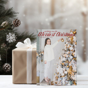 Carte Magnétique Souhaitez-vous le plus beau aimant photo de Noël