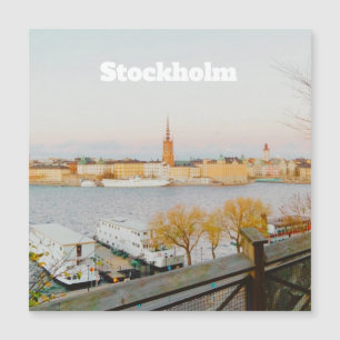Carte Magnétique Souvenir de Stockholm, Suède