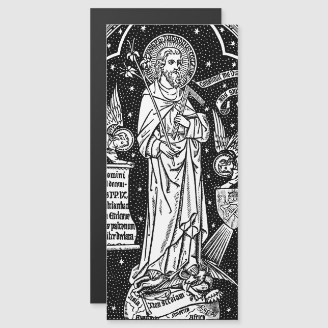 Carte Magnétique St. Joseph, Patron de l'Église (Détail; DT 01) (Devant / Derrière)