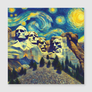 Carte Magnétique Starry Night Mt. Rushmore Dakota du Sud