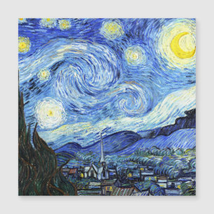 Carte Magnétique Starry Night Van Gogh Impressionism Magazine Card