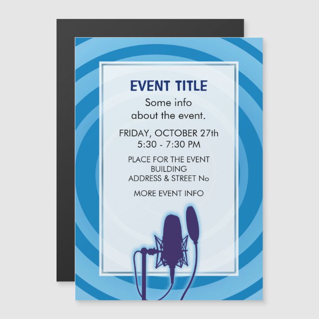 Carte Magnétique Studio microphone (Devant / Derrière)