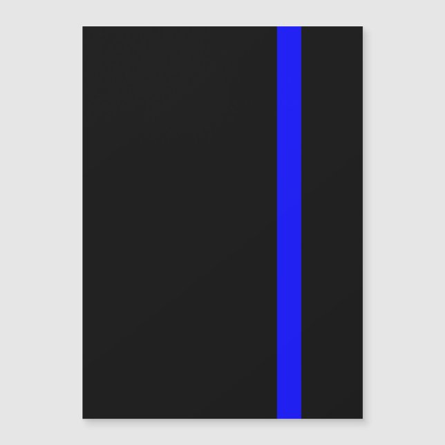 Carte Magnétique Style vertical Symbolique Ligne Bleue Mince (Devant)