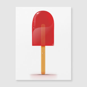 Carte Magnétique Sucette glacée rouge