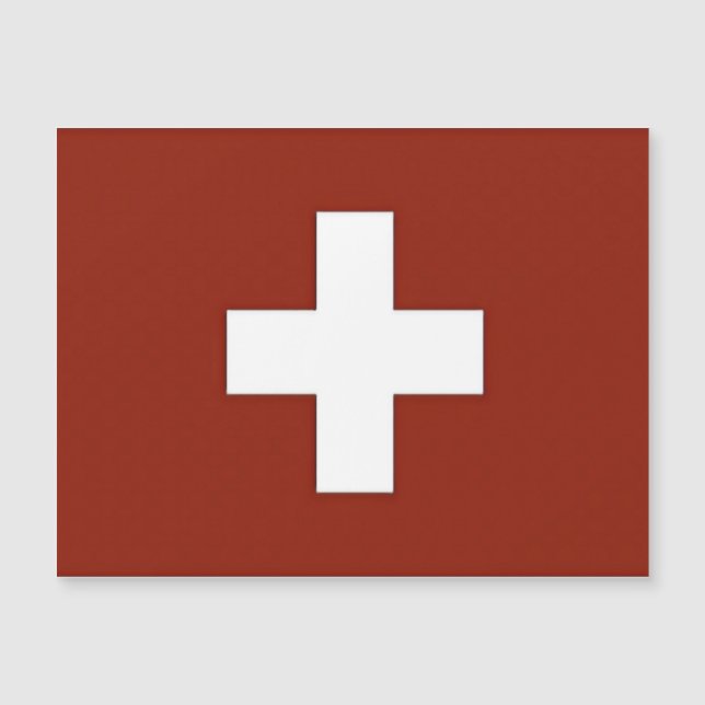 Carte Magnétique Suisse - Drapeau suisse - (Devant)