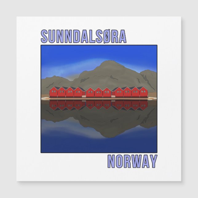 Carte Magnétique Sunndalsora Norvège Scandinave (Devant)