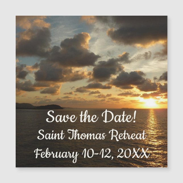 Carte Magnétique Sunrise aux îles Virgin (Devant)