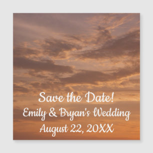 Carte Magnétique Sunset Clouds II Pastel Nature Abstraite