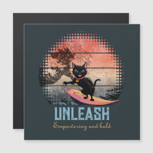 Carte magnétique Sunset Wave-Riding Chat