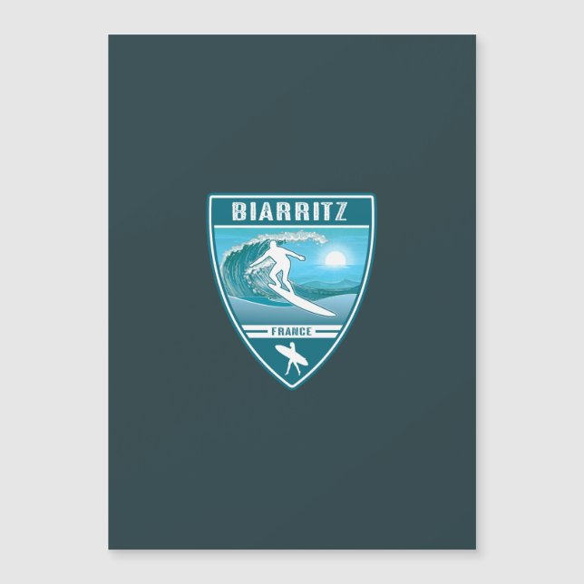 Carte Magnétique Surf Biarritz France (Devant)