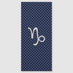 Carte Magnétique Symbole Capricorne Marine Style fibre de carbone