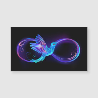 Carte Magnétique Symbole de Neon Infinity par Glowing Hummingbird