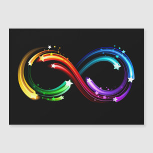 Carte Magnétique Symbole d'infini de comètes arc-en-ciel
