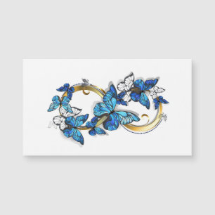 Carte Magnétique Symbole infini de papillons Morpho bleus