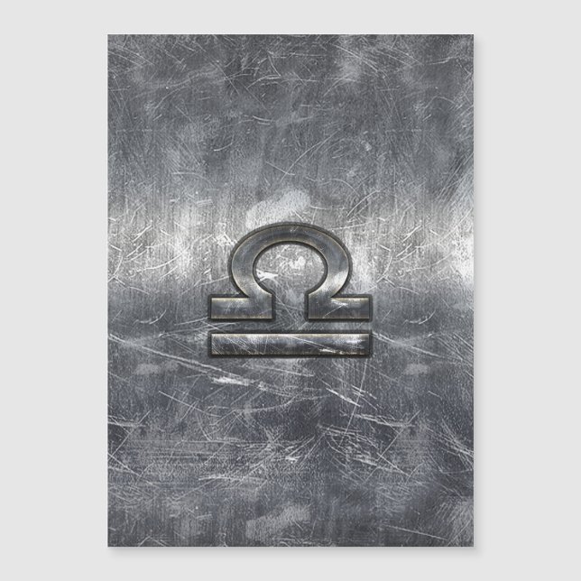 Carte Magnétique Symbole zodiaque de la bibliothèque de style métal (Devant)