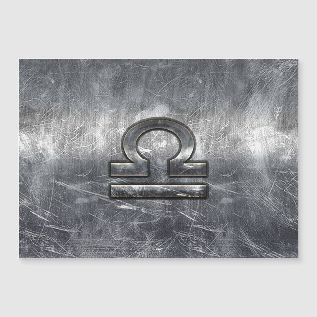 Carte Magnétique Symbole zodiaque de la bibliothèque de style métal (Devant)
