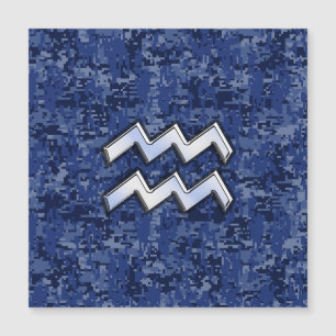 Carte Magnétique Symbole Zodiaque Silver Aquarius Marine Camion num