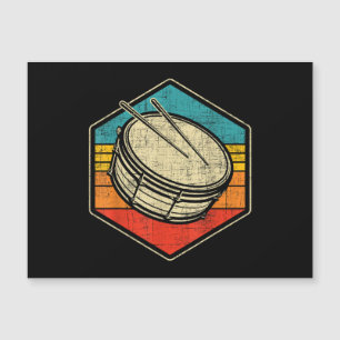 Carte Magnétique Tambour Vintage rétro - Bande de marquage