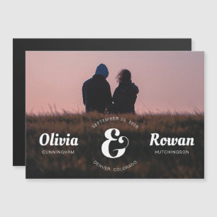 Carte Magnétique Tampon d'esperluette photo pleine Enregistrer l'ai