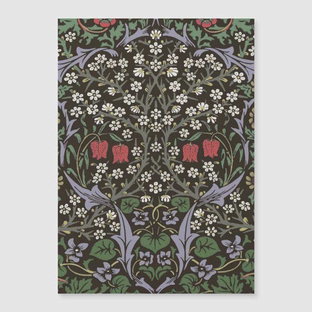 Carte Magnétique Tapisserie florale William Morris Blackthorn (Devant)