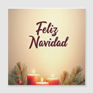 Carte Magnétique Tarjeta de Navidad elegante con detalles dorados Y