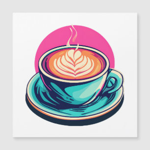 Carte Magnétique Tasse de café cappuccino